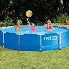 Intex 12&#039; x 30&#034; Metal Frame Above Ground Pool with Filter Pump