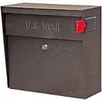 Mail Boss Metro Wall Mount Locking Mailbox Bronze