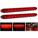 Nilight 2pcs 16inch 11 LED Red Trailer Light Bar for Park Stop Turn Signals Tail Brake Light Dot Compliant IP65 Waterproof Truck Trailer Marker ID