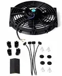 16&#034; inch Universal Slim Fan Push Pull Electric Radiator Cooling 12V Mount Kit