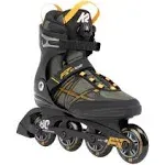 K2 Men&#039;s F.I.T. 80 BOA Breathable 4 Wheel Gray/Mustard Inline Skates, All Sizes