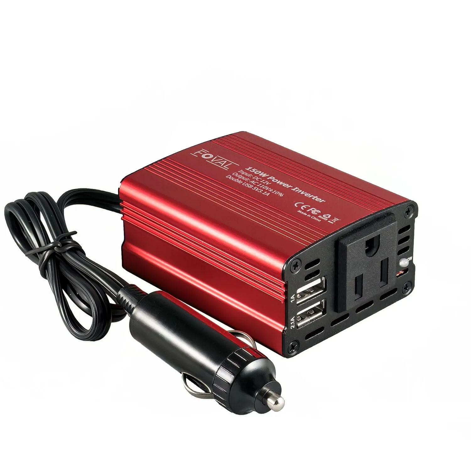 Convertidor de Corriente del Coche 150W Convertidor de DC 12V a 110V