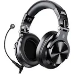 OneOdio A71 Studio Gaming Portable Wired Over Ear Headphones w/ Boom Mic, Black