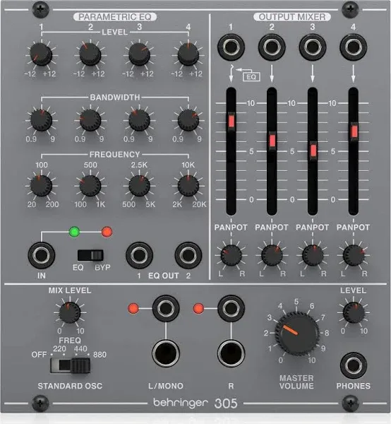 Behringer 305 EQ/Mixer/Output Module for Eurorack