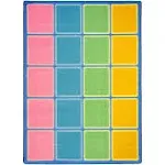 Joy Carpets Blocks Abound Rug, Pastel, 5'4" x 7'8"