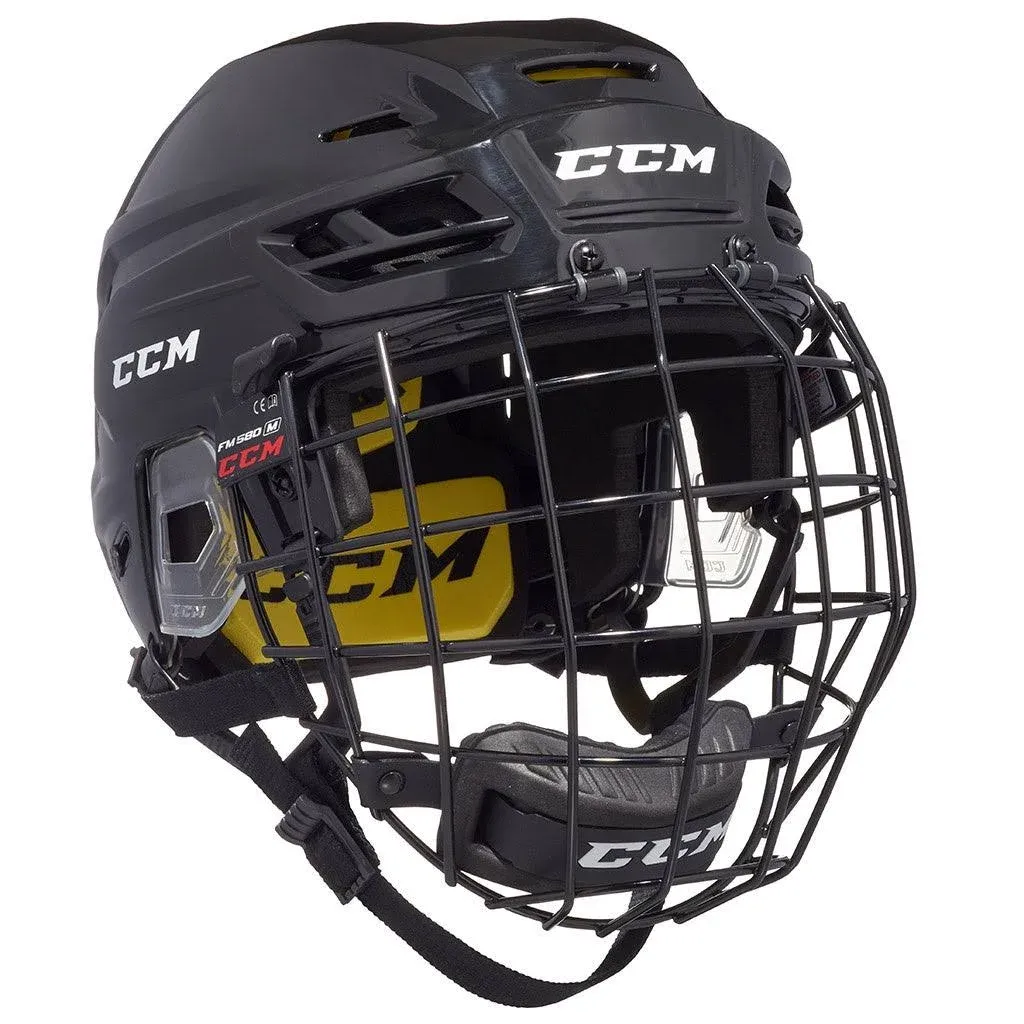 CCM Tacks 210 Combo Hockey Helmet (White)