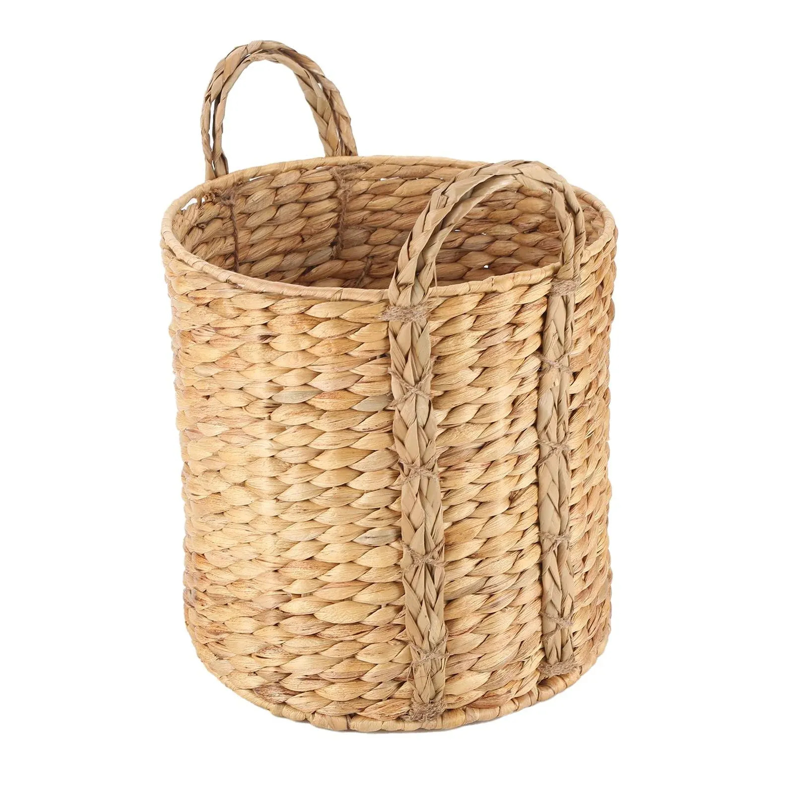 JLKIMZVO Multi-Purpose Seaweed Belly Basket with Handle - Washing Basket, Water Hyacinth Woven Basket, used for Washing Plants, Suitable for Living