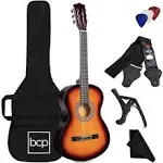 Best Choice Products 38in Beginner Acoustic Guitar Starter Kit w/ Gig Bag, Strap, Strings - Sunburst