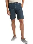 Wrangler Shorts Mens 48 Blue Denim Cotton Blend Flat Front Chino NWT