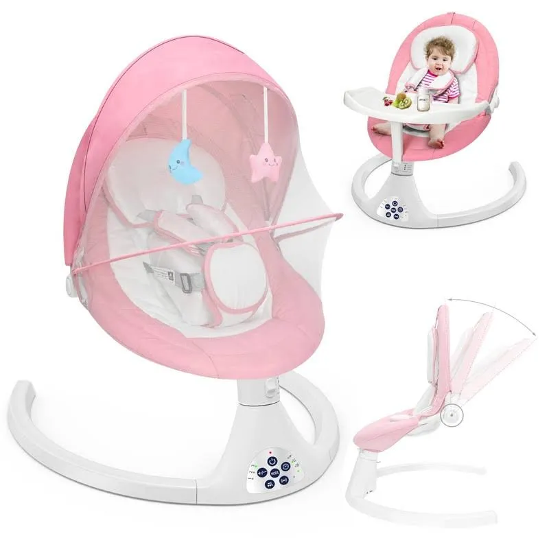 Electric Baby Swing for Infants to Toddler Portable Baby Rocker Swinger