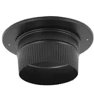 DuraVent DuraBlack Stovepipe 6&#034; Snap-Lock Adaptor with Trim 6DBK-ADSL