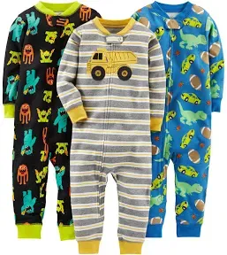 Simple Joys by Carter's Kids' 3-Pack Snug Fit Footless Cotton Pajamas