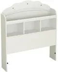 South Shore Tiara Bookcase Headboard, Twin, White