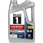 Mobil 1 (120769) High Mileage 5W-30 Motor Oil - 5 Quart