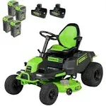 Greenworks 60V 42” Cordless Electric CrossoverT Riding Mower, (4) 8.0A