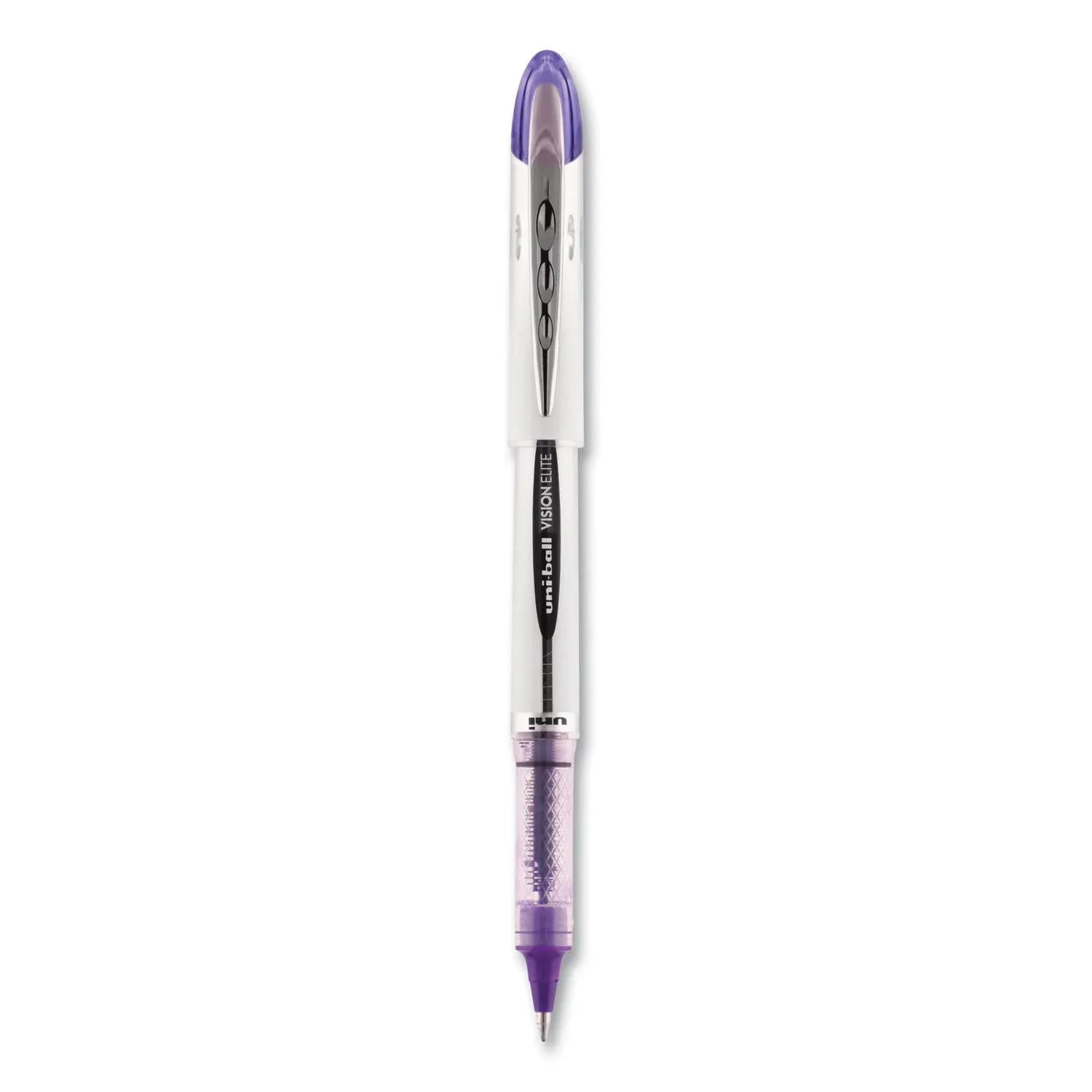 Vision Elite Roller Ball Pen, Stick, Bold 0.8 mm, Purple Ink, White-Purple Barrel