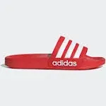 Adidas Adilette Shower Shoes, 6 / Red/White