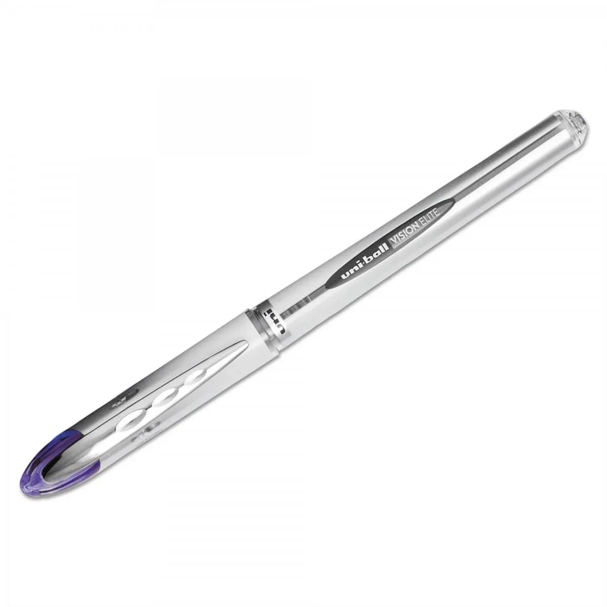 Vision Elite Roller Ball Pen, Stick, Bold 0.8 mm, Purple Ink, White-Purple Barrel