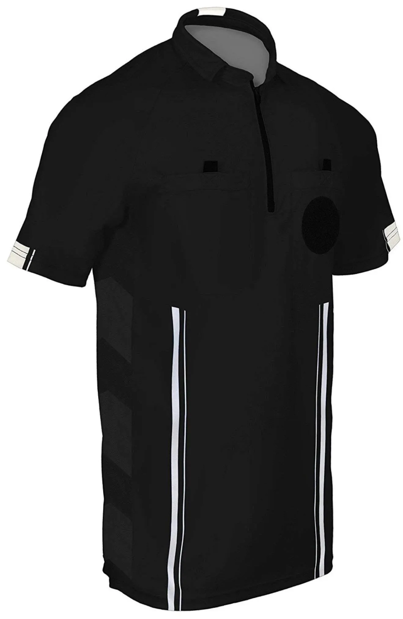 1 Stop Soccer Official Referee Soccer Jersey (Black, Adult X-Large)