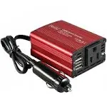 150W Car Power Inverter 12V DC to 110V AC Converter with 3.1A Dual USB Car Charger