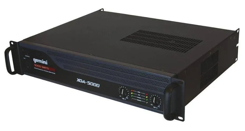 Gemini XGA-5000 Stereo Power Amplifier 5000w 2-Channel 19&#034; Rack Amp