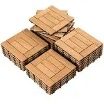 Yaheetech 27pcs Wood Flooring Tiles for Patio