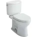 Drake II 2-Piece 1.28 GPF Single Flush Elongated ADA Comfort Height Toilet in Cotton White, SoftClose Seat Included