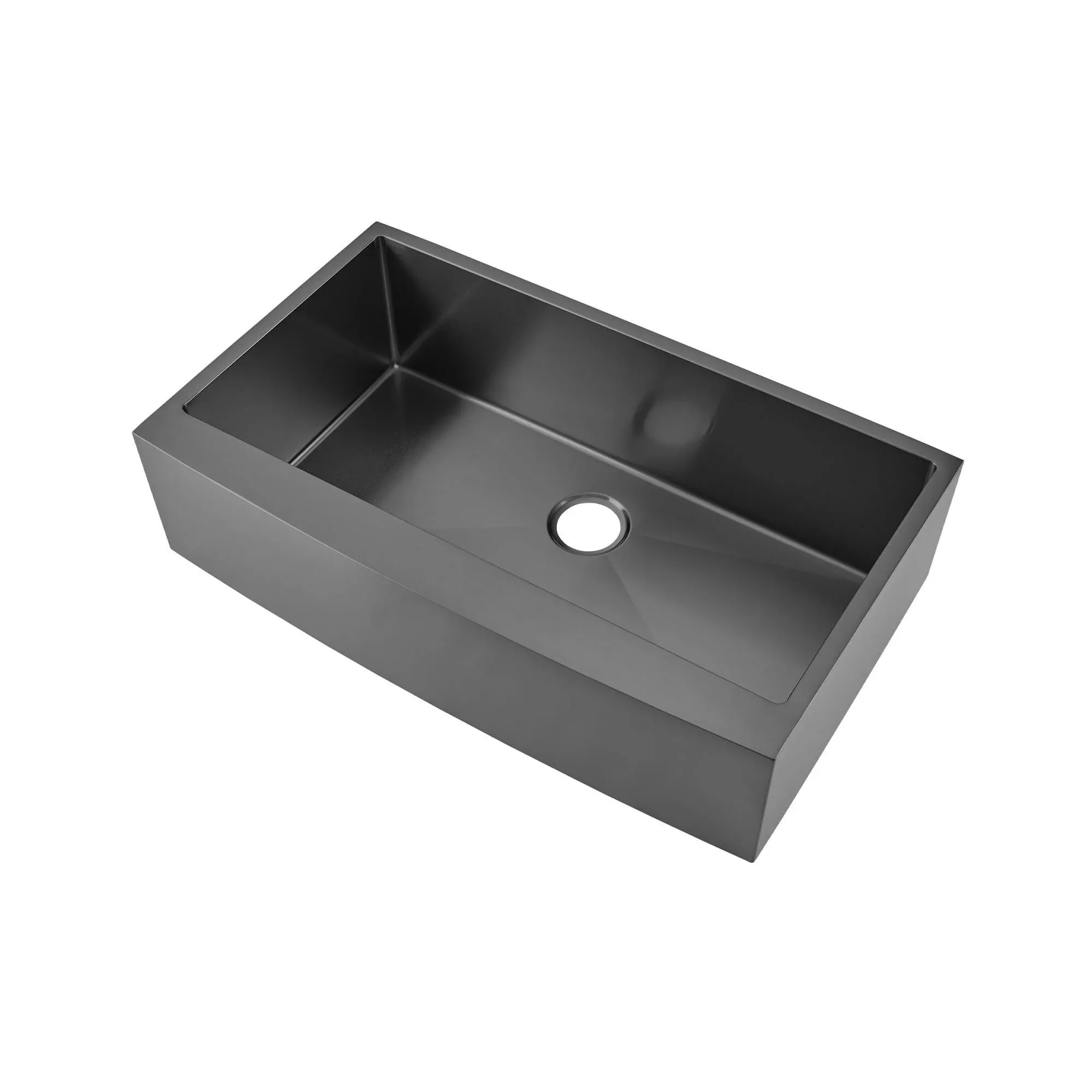 Rivage 36 x 21 Stainless Steel, Single Basin, Farmhouse Kitchen Sink with Apron in Black