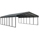 Arrow 20 ft. x 29 ft. Carport Charcoal