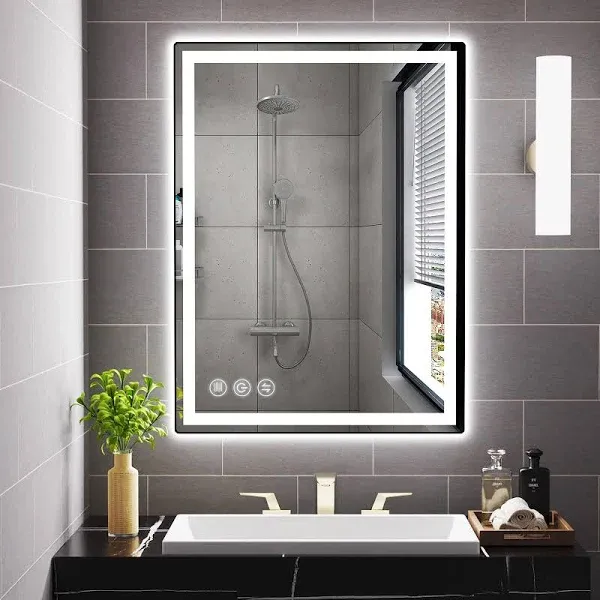 24"x 32" LED Bathroom Mirror with Stepless Dimmable | adamsbargainshop