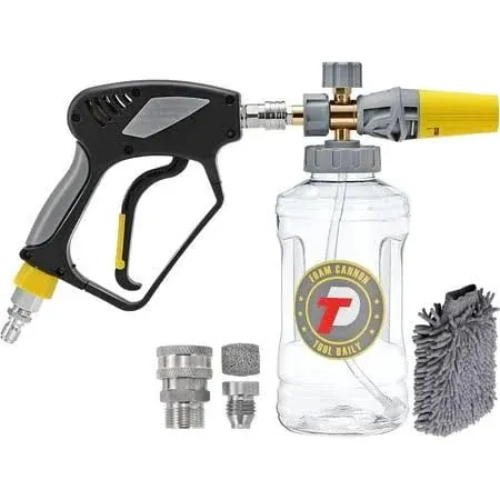 Foam Cannon with Pressure Washer Gun 5000 psi, Power Washer Gun with 3/8'' Swivel ...