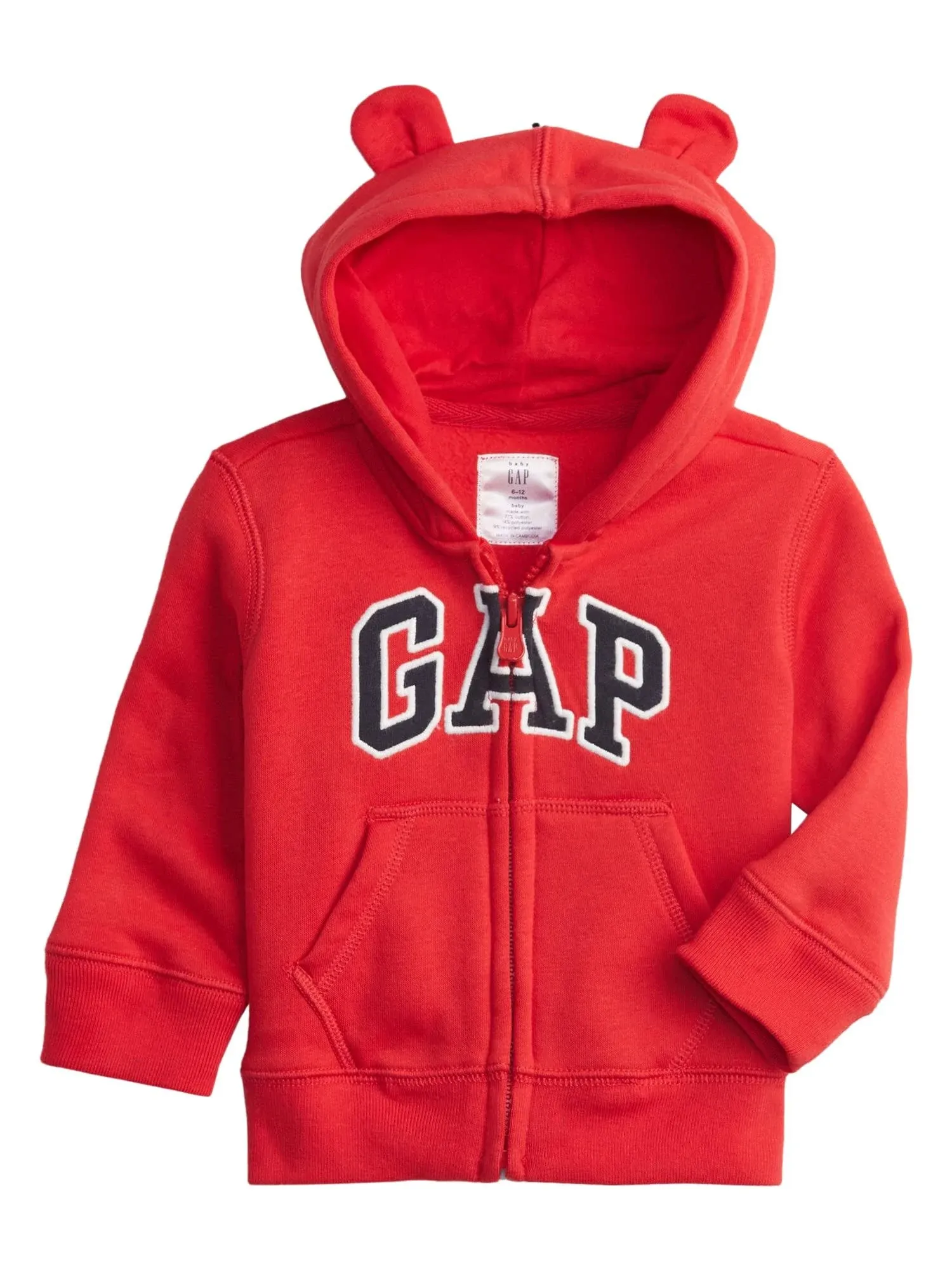 GAP Baby Boys' Playtime Favorites Logo Full Zip Hoodie Hooded Sweatshirt