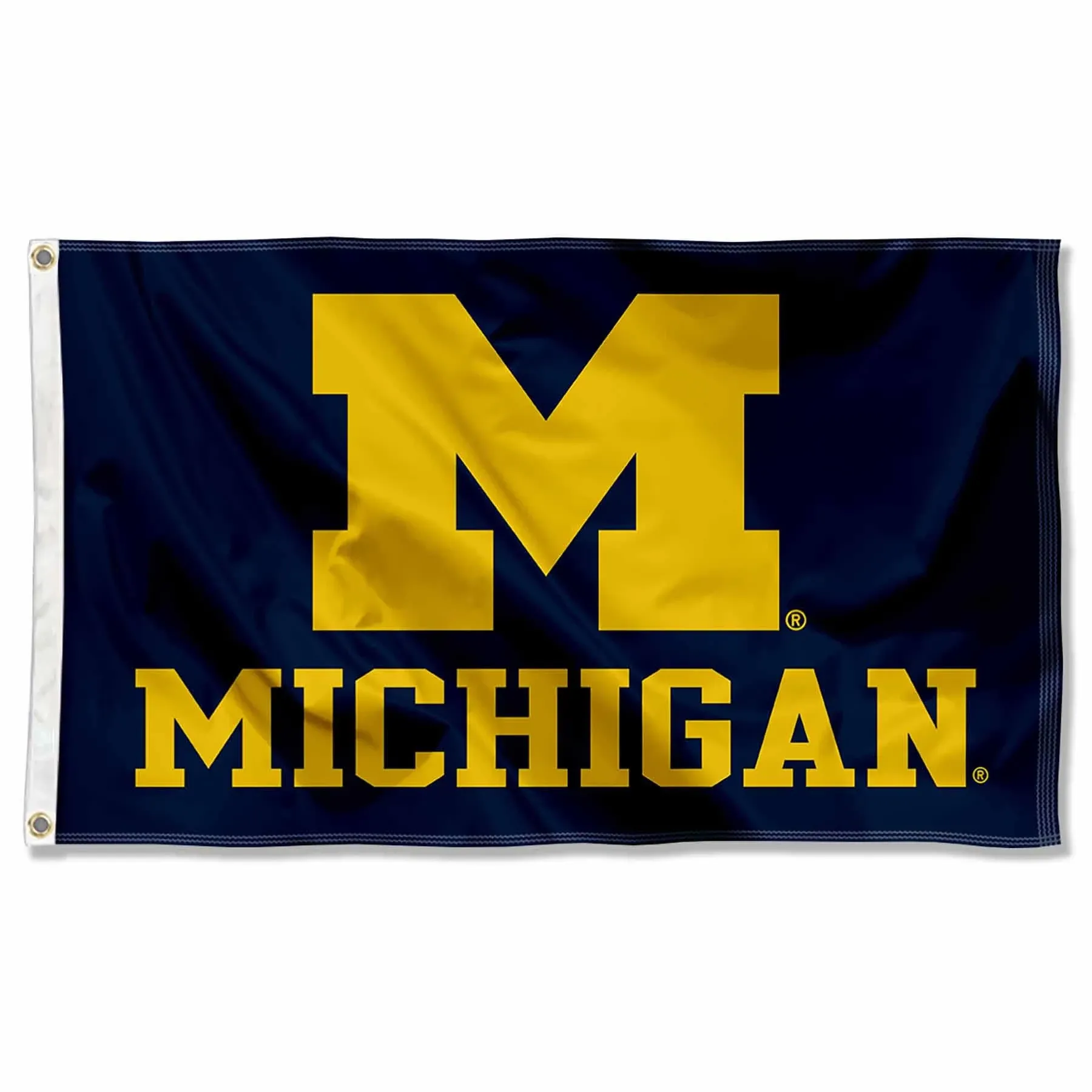 Michigan Team University Wolverines Wordmark Flag