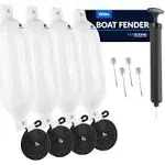 Boat Fenders, 4 Pack White 4.5" x 16" - FO4543