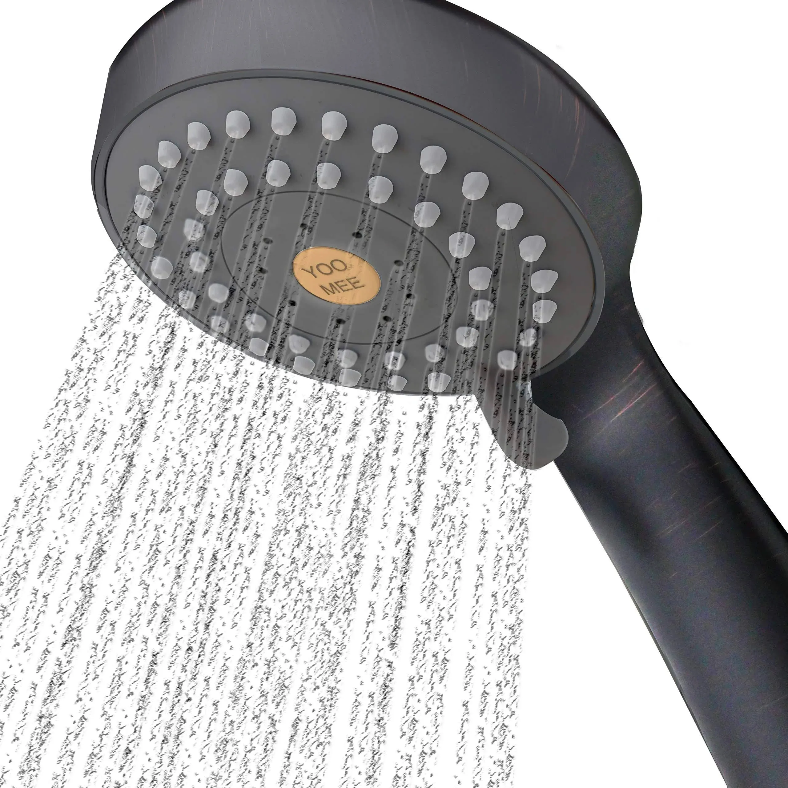 YOO.MEE High Pressure Handheld Shower Head with Powerful Shower Spray against Lo