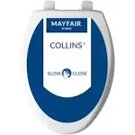 MAYFAIR 18100SL 000 Collins Slow Close Plastic Toilet Seat Elongated White