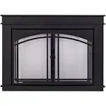 Fireplace Glass Doors Fenwick Medium Black FN-5701BL