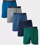 Hanes Classics Men's Tagless ComfortSoft Knit Boxers with Comfort Flex Waistband, Assorted, S - 5 pack