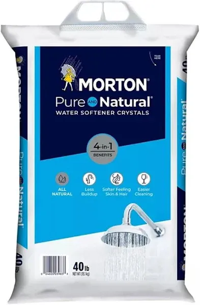 Morton Pure and Natural Water Softener Salt Crystals