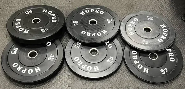 2&#034; Olympic Bumper Plate Weight Plates with Steel Hub, 120-Pound Set, 2x 10LB,...