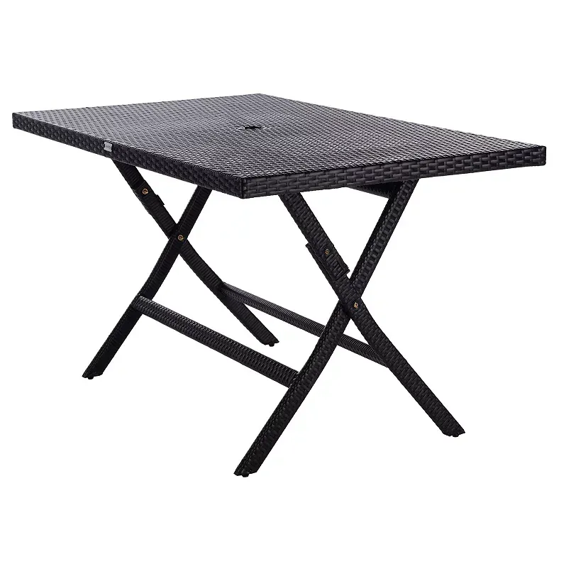 Safavieh Akita Folding Dining Table, Black