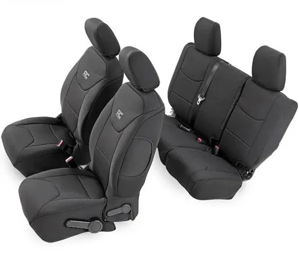 Neoprene Seat Cover Set | Black [11-12 for Wrangler JK Unlimited] [27360]