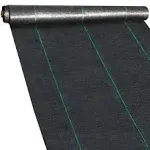 VEVOR 6FTx300FT Premium Weed Barrier Fabric Heavy Duty 3.2OZ; Woven Weed Control Fabric; High Permeability Good for Flower Bed; Geotextile Fabric for Underlayment; Polyethylene Ground Cover