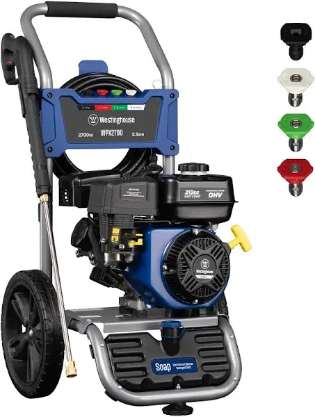 Westinghouse WPX2700 Gas Powered Pressure Washer 2700 psi and 2.3 ...