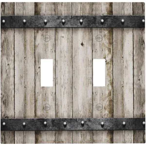 Old Western Farmhouse Barn Door Rustic Country Vintage Brown Gray Wooden Wood...