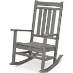 Polywood Estate Slate Gray Synthetic Fabric Outdoor Rocking Chair