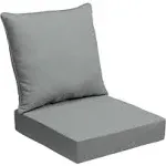 Arden Selections 24" x 24" Oceantex Outdoor Deep Seat Cushion Set Pebble Gray