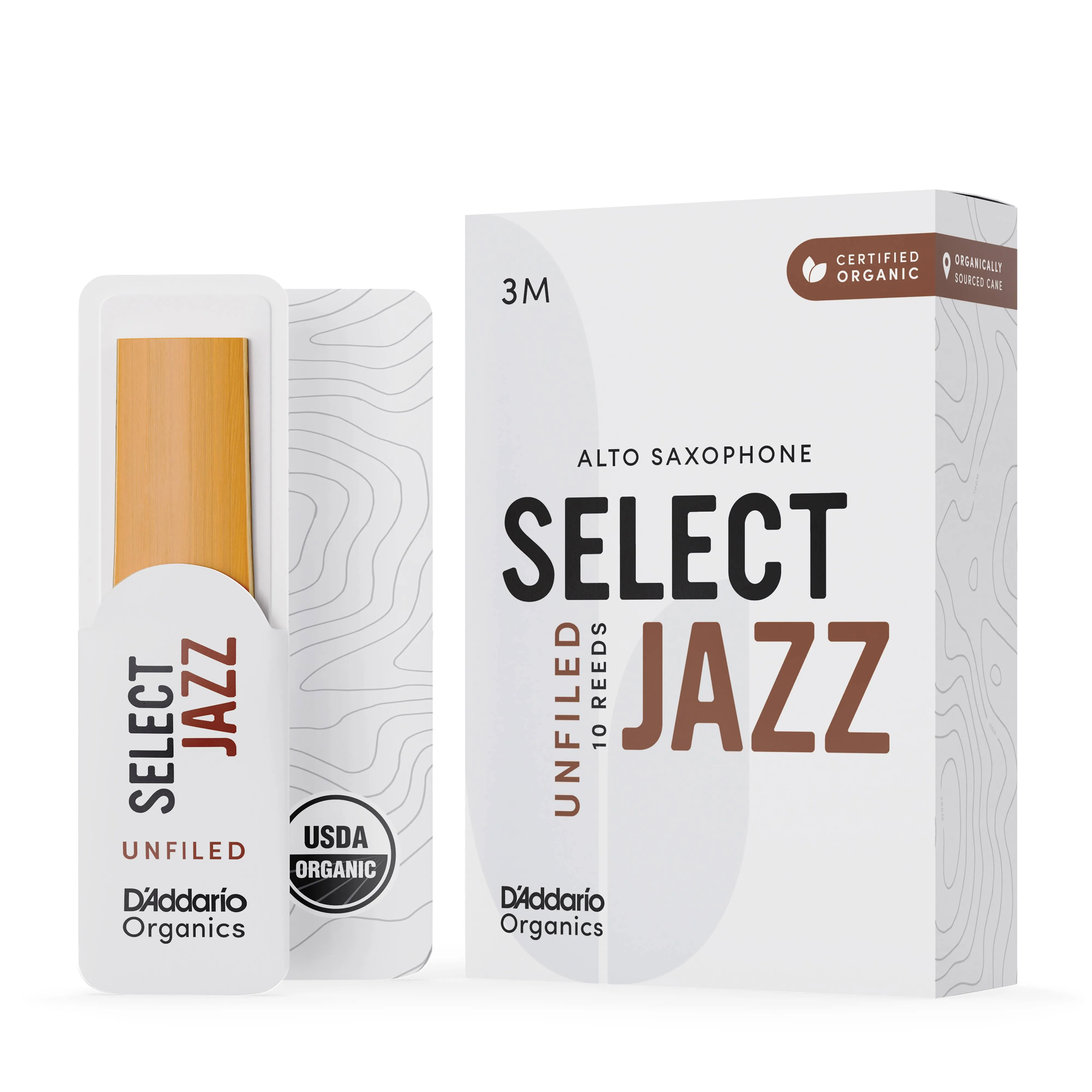 D'Addario Organic Select Jazz Filed Alto Saxophone Reeds