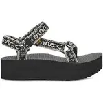 Teva Women's Flatform Universal Sandals Bandana Black/Birch / 8