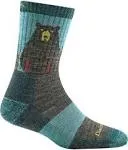 Darn Tough Bear Town Micro Crew Lightweight Hiking Sock - Aqua on Garmentory